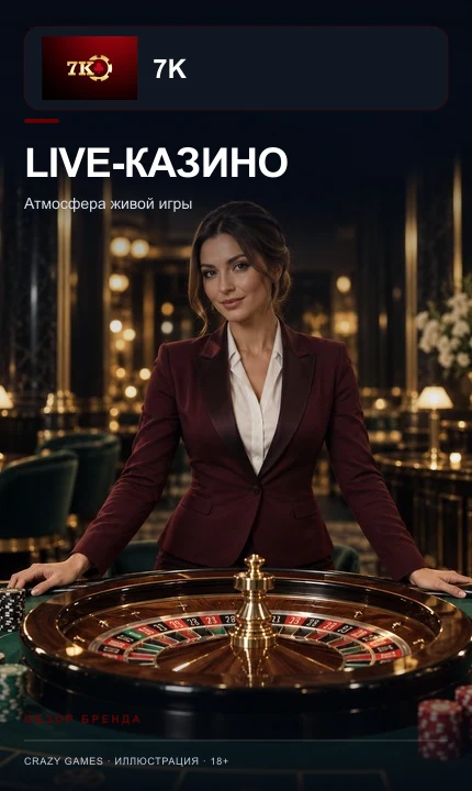 Live-казино 7K Casino: столы с живыми дилерами.