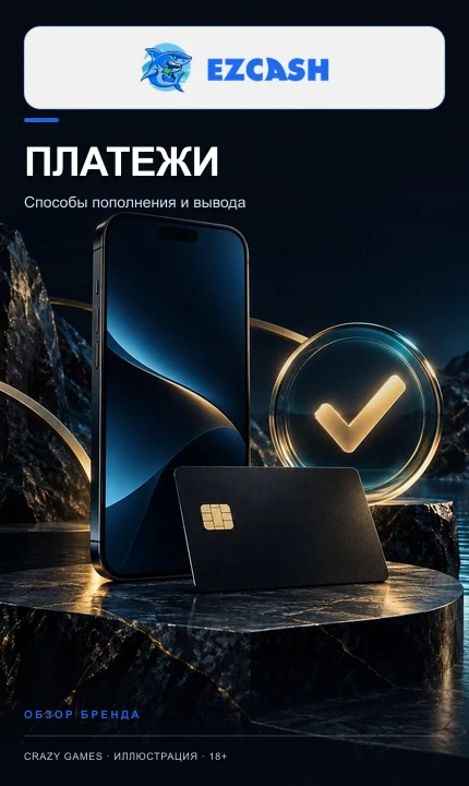 Платежи в EZCASH: пополнение и вывод только на реквизиты на своё имя.