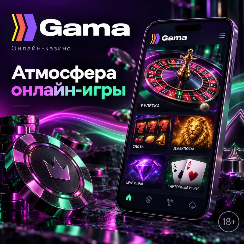 Промо-баннер Gama. Иллюстрация, не снимок сайта.