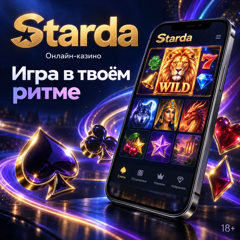 Промо-баннер Starda. Иллюстрация, не снимок сайта.