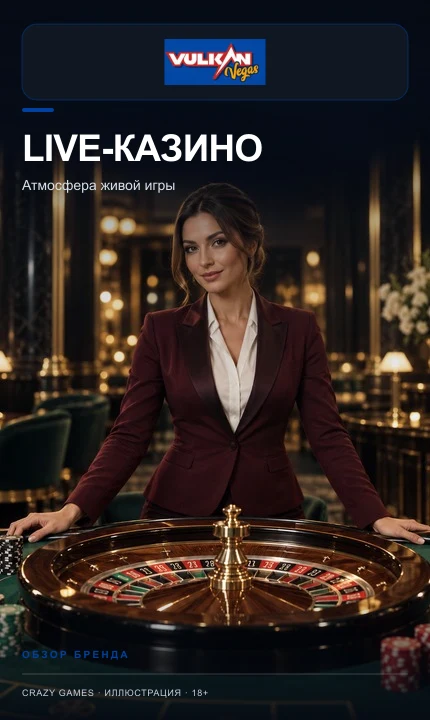 Live-казино Vulkan Vegas: столы с живыми дилерами.